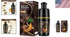 Natural 3-in-1 Dark Brown Hair Dye Shampoo For Men   Women - Ammonia-free