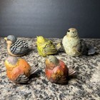Chubby Resin Bird Figurines Home Decor Lightweight Lot Of 5