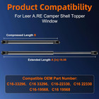 Qty  2  C16-33296 C16-22330 16in Gas Strut Shock Spring Lift Support For Leer A 