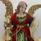 Treetop Or Freestanding Angel Red And Gold With Exquisite Face Porcelain 18   