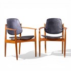 Arne Vodder For France   Son Fd-184 Mid Century Danish Teak Dining Chairs - Pair