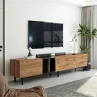  Media Console Table entertainment Center With Large Storage Cabinet