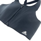 Adidas Ultimate Front Zip High Impact Sports Bra     Small   Medium     Black