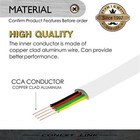 50ft Rj11 Plug 6p4c Modular Telephone Extension Cable Phone Cord Line Wire White