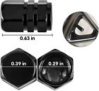 Black Tire Valve Stem Car Caps Aluminum Alloy Dust Proof Airtight Air Caps Cover