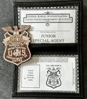 Fbi - Vintage Kid   s Junior Special Agent  B   Wallet   Cred Set