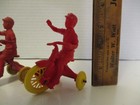 Lot Of 2 Vintage Auburn Rubber Company Boy On Tricycle Toys