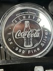 Coca-cola 1 Oz Silver Polar Bear Round  999 Silver Christmas Snow Coin