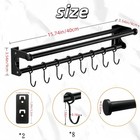 No-drill Wall Mount Kitchen Rack  15 7  Ss Organizer For Rv  8 Hooks