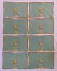 Vintage Cocktail Napkins Madeira Embroidered Marghab  weather Cock  Set Of 8