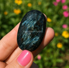 1pcs Arfvedsonite Palmstone Worry Stone Healing Crystal Meditation Reiki Gifts