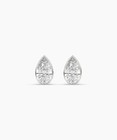 0 39 Ct Pear Lab Grown Diamond 14k Gold Bezel Set Solitaire Stud Fine Earrings
