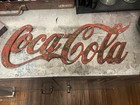 Vintage Area  Coke Sign Metal Distressed