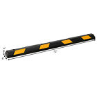 4 Pcs 72  Rubber Parking Curb Heavy Duty Parking Lot Stopper Truck Floor Stopper