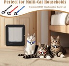 Microchip Pet Door Smart Cat Door Interior Exterior Pet Door 3 Collar Sensor Key