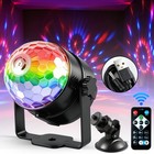 Mini Led Stage Light Usb Powered Party Disco Ball Lamp With Remote   Suction Cup