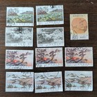 1976 China   Taiwan Vintage Postage Stamps Mixed Lot Landscapes Transportation