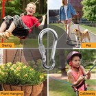 304 Stainless Steel Carabiner  Heavy Duty Carabiner Clip With Screw Safety Lock