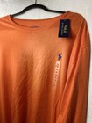 New  Polo Ralph Lauren  Orange Long Sleeve Breathable Shirt  Xxl For Men 