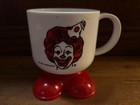 Vintage 1985 Ronald Mcdonald Plastic Cup W red Feet   Birthday Hat