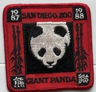 Vintage San Diego Zoo 1987-1988 Giant Panda Souvenir Embroidered Patch Badge