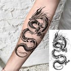 8 Sheets Cool Dragon Temporary Tattoos For Men Women Adults  Large  Black 