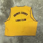 Vtg Lions Club International Yellow Vest Purple Lined 1970s Made In Usa - Medium