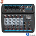 6 Channel Live Studio Audio Mixer Usb Bluetooth Dj Sound Mixing Console Amplifie