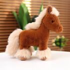 Plush Toys Brown Horse Stuffed Animal Soft Plushies Doll Kids Birthday Gift New