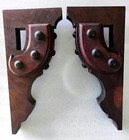 2 Carved Antique Victorian Solid Walnut Brackets Corbels 9 3 4 h X 4 1 2  Deep