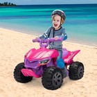 Kids Ride-on Atv  6v Battery Powered Electric Quad Car With Music  Led Lights An