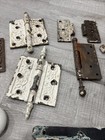 Lot Antique Cast Iron Door Hinges Plus Parts Ornate Victorian Style