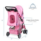 Vivo Four Wheel Pink Pet Stroller   Cat   Dog Foldable Cart