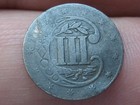 1855 Three 3 Cent Silver  Rpd  Repunched Date  Vg fine Details  Dark black