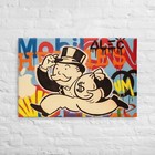 Alec Monopoly Canvas Corporation Graffiti Mr Monopoly Running Framed Wall Art