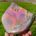 430g Natural Gorgeous Pink Labradorite Quartz Crystal Stone Specimen Healing