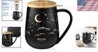 Luxury 600ml Black Ceramic Tea Infuser Cup With Ultra-fine Stainless Steel Sieve