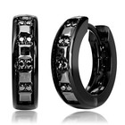 Black Hoop Earrings For Men Garnet Sapphire Emerald Black Diamond Black big 