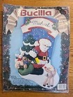 New Bucilla 83013 18  Felt Christmas Stocking  santa   Rudolph  Vintage 1993 Nos