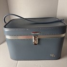 Vintage 60   s Sears Featherlite Blue Travel makeup Case Luggage