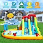 Inflatable Double Water Slide Bounce House W  Splash Pool water Gun For Outdoors