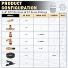 50 Ft 1 4 Dot Air Line With Brass Fittings For Air Bags Suspension 10-piece Kit