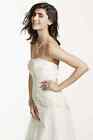 David s Bridal Chiffon Over Satin Wedding Dress With Side Drape Style  Wg3483