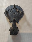 Vintage Black Cast Iron Eagle And Heart Handled Trivet Americana Decor 5 5 Inch
