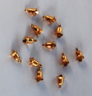 Vintage 12 Tiny Small Brass Metal Bells  no Sound  10mm 3 8th Inch Tall