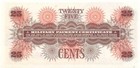 Usa   Mpc  25  Cents  1966  Series  661  Plate    70  Uncirculated Banknote M6