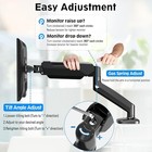 Mountup Single Monitor Desk Mount - Adjustable Gas Spring Monitor Arm  Vesa