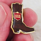 Lone Star Beer Cowboy Boot Brewery Advertising Enamel Lapel Pin