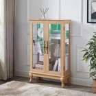 43  Elegant Light Oak Curio Cabinet Led Display Storage Cabinet For Home office