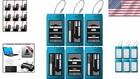 Durable 6-pack Blue Luggage Tags - Stylish Business Card Holders For Travelers